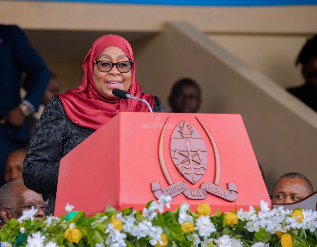 President Samia delivers her speech 
