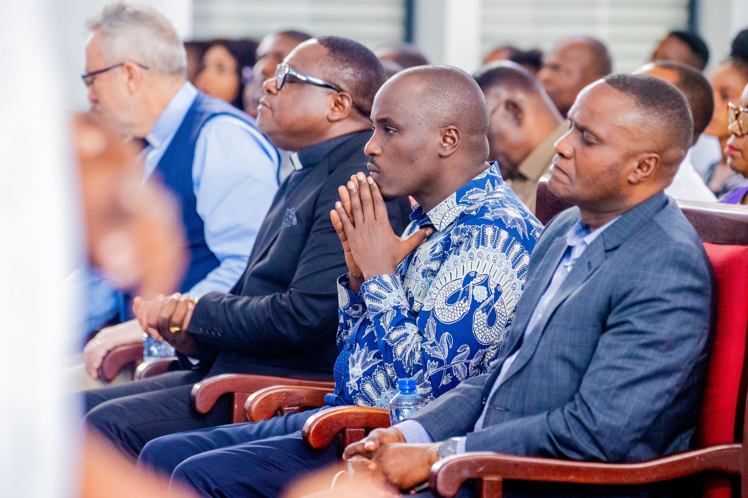 Deputy Prime Minister and Minister of Energy Doto Biteko attending a service at the Africa Inland Church Chang’ombe in Dar es Salaam.
