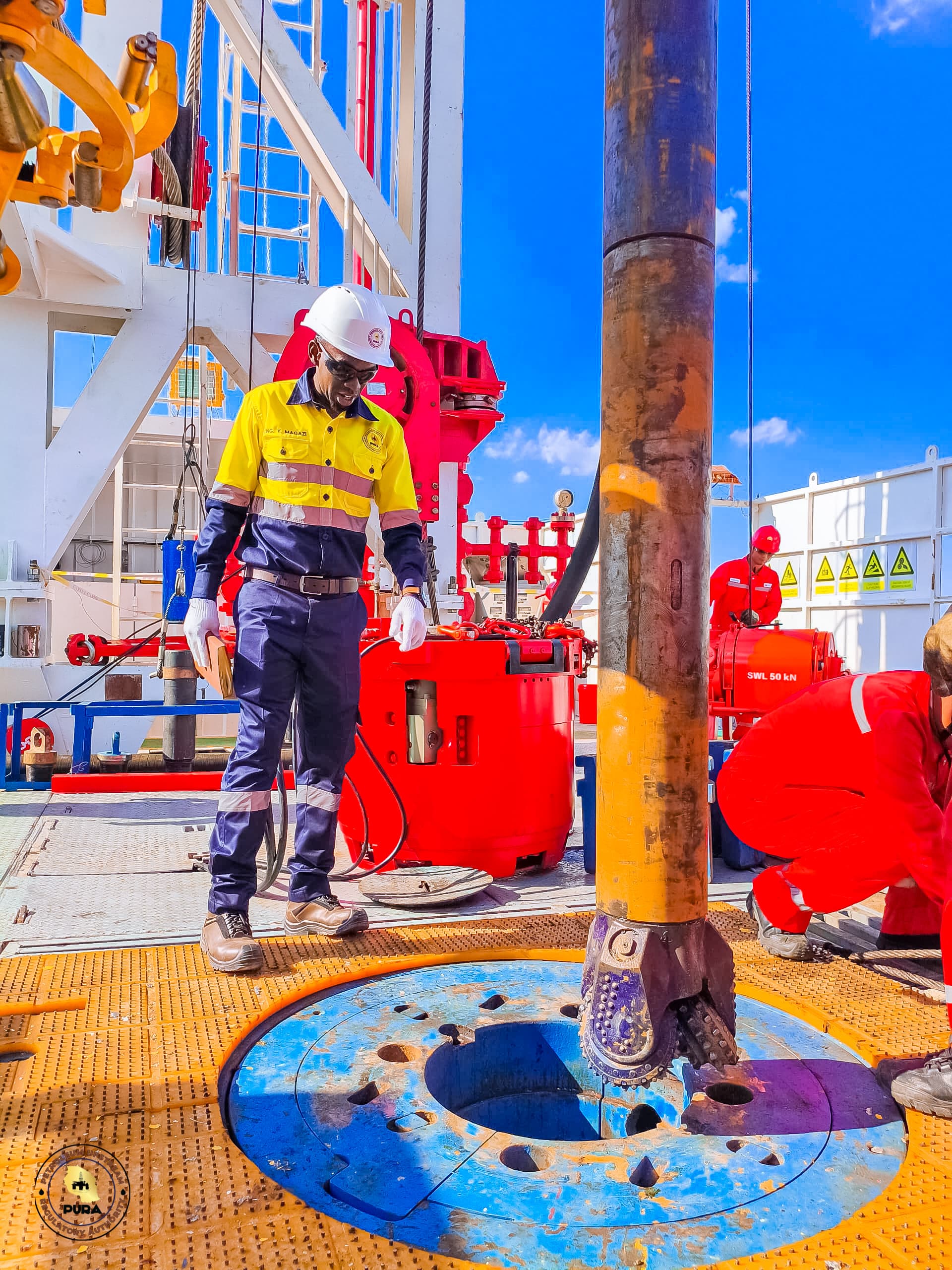Yoctan Magazi, an engineer from PURA, was among the experts involved in the inspection and testing of the natural gas drilling rig