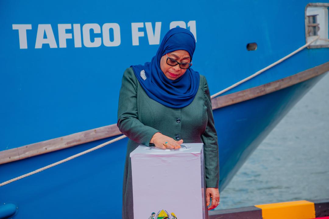 Dr Samia launches Tanzania’s first deep-sea fishing vessel