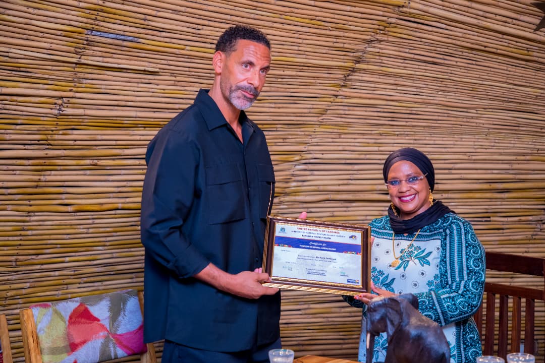 Tanzania certifies Rio Ferdinand to promote its natural attractions  