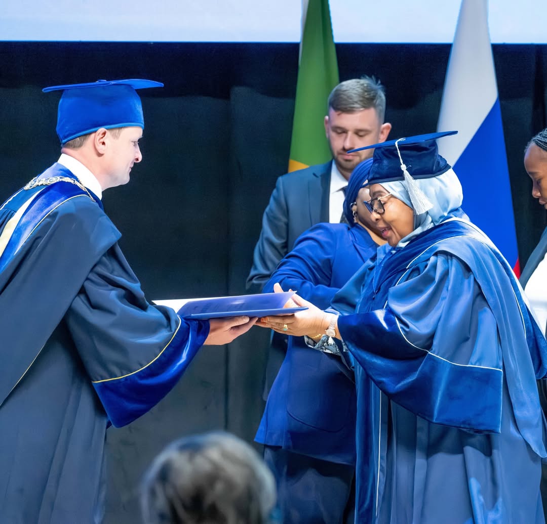 Dr Samia dedicates her honorary doctorate award to Tanzanians for their trust in her leadership