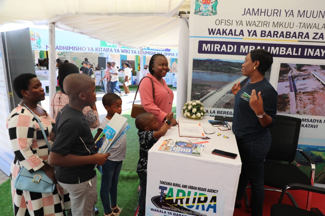 300 residents see the benefits of TARURA at the ongoing Public Service Week Exhibition
