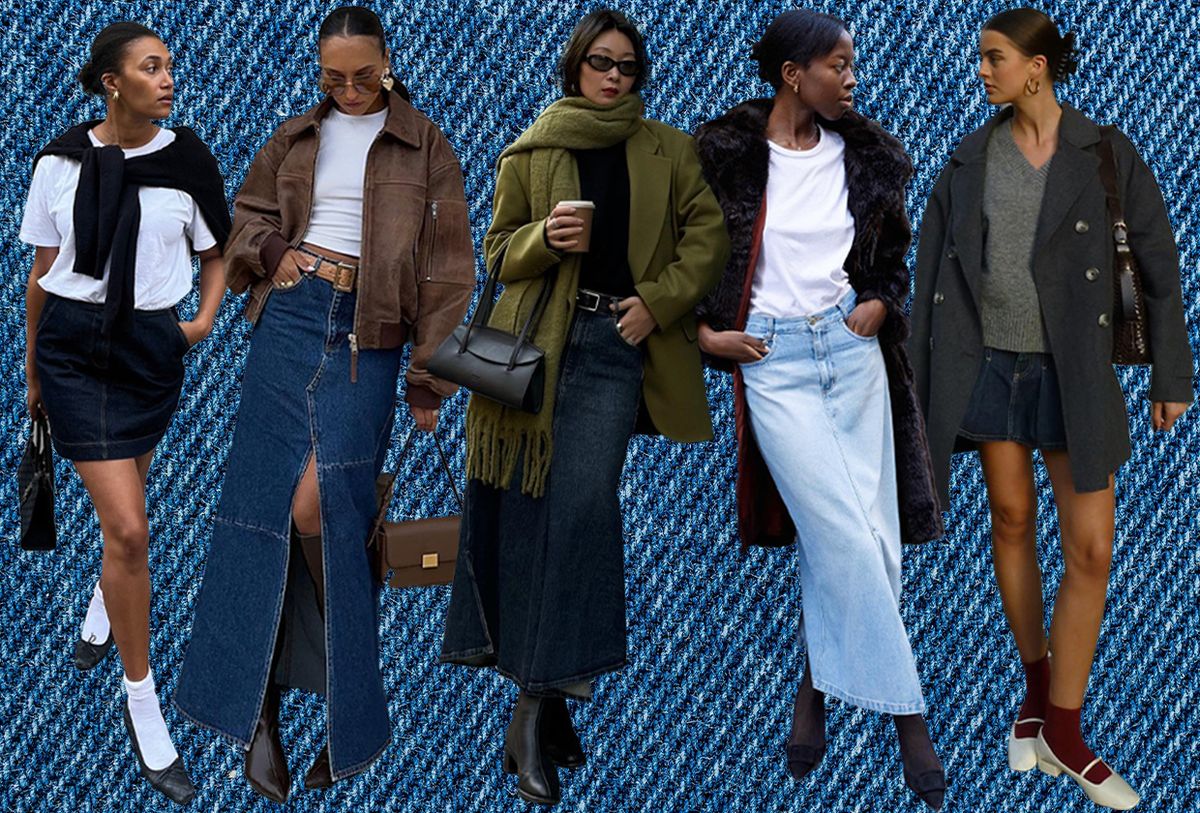 How to wear a denim skirt