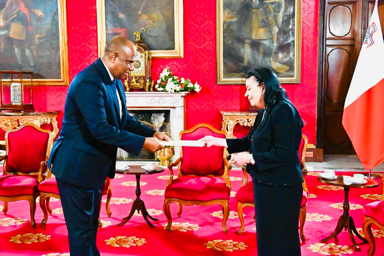 Tanzania Envoy Presents Credentials in Malta, Names Tourism and Ports as Priorities